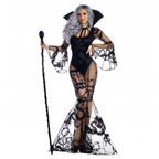 Viper sorceress costume on white background
