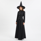 Classic wicked witch costume on white background