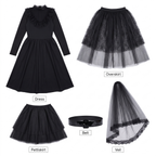 What's included: dress, overskirt, pettiskirt, belt and veil
