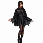 Spider web poncho on white background