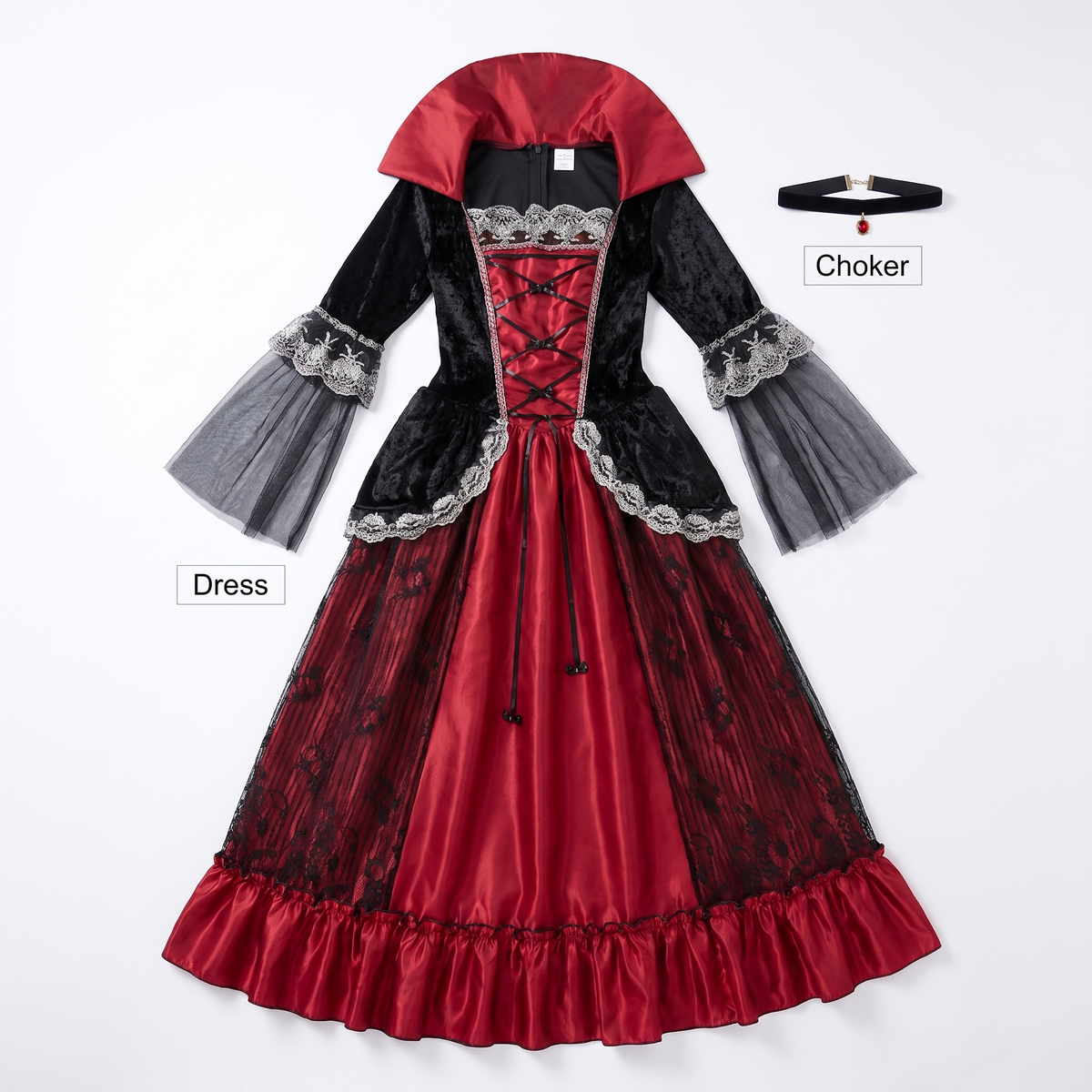 What's included: dress with underskirt and choker