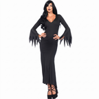 Floor length gothic dress on white background