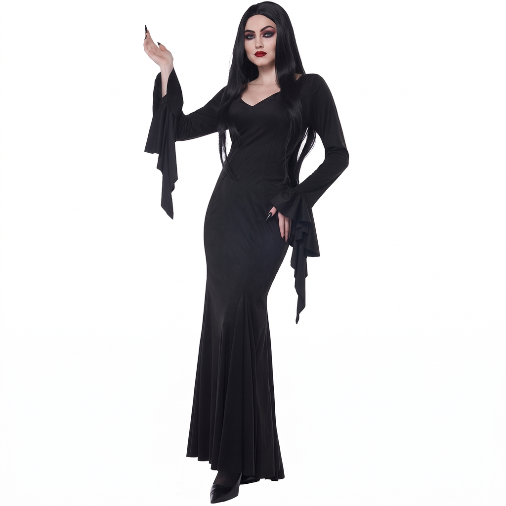 Macabre mistress dress on white background