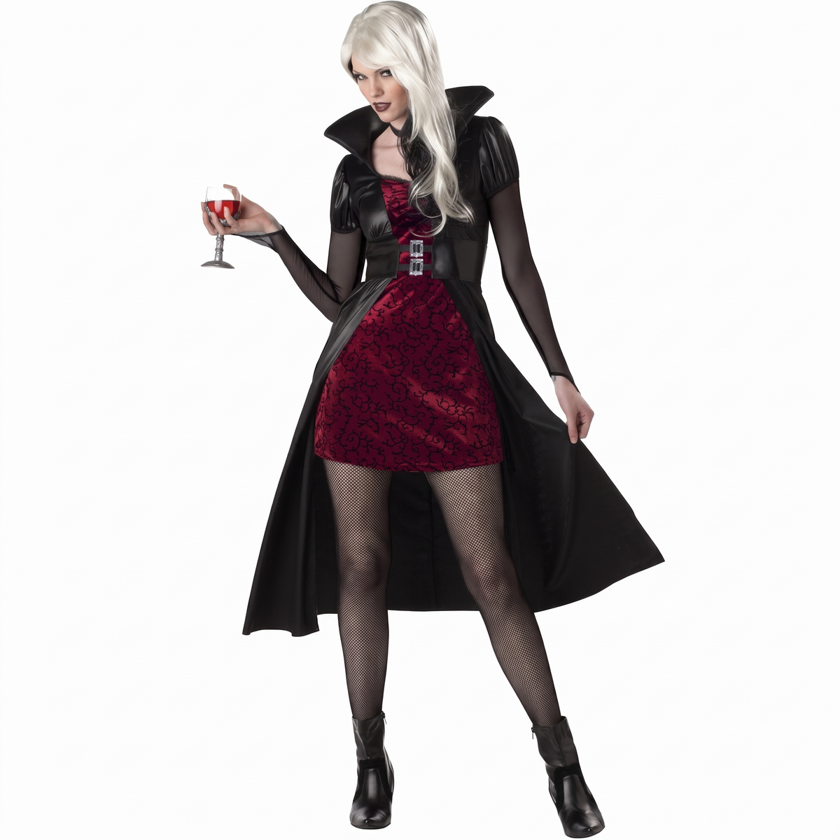 Blood thirsty beauty costume on white background
