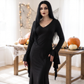 Woman wearing the macabre mistress dress