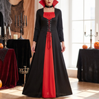 Woman wearing the classic vampire costume