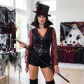 Woman wearing the vampire fever costume
