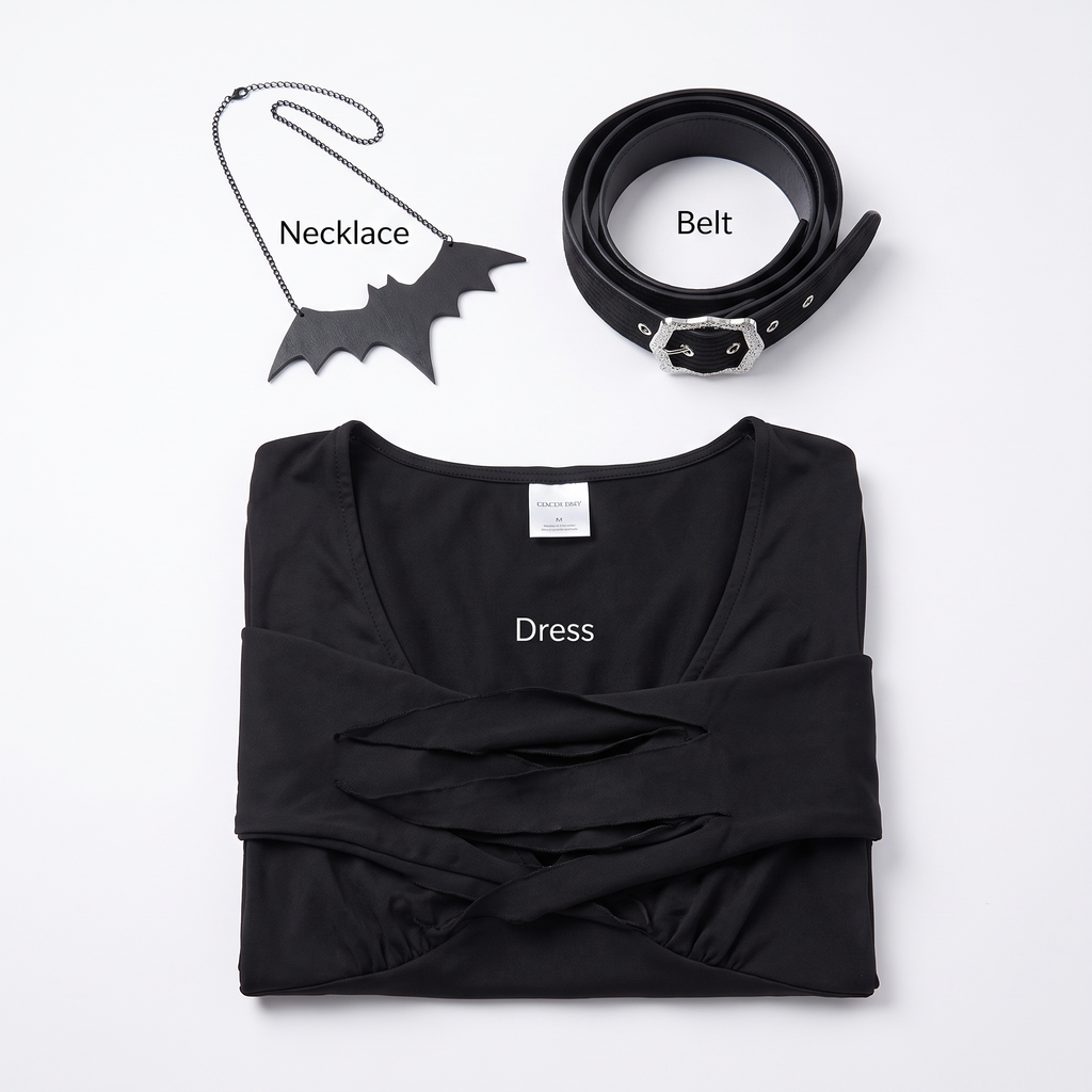 What's included: dress, belt and necklace