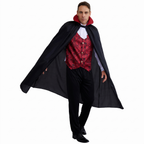 Bloodthirsty vampire costume on white background