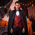 Man wearing the bloodthirsty vampire costume