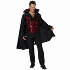 Classy vampire costume on white background