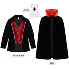 What's included: jacket with vest, jabot and cape