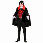 Victorian vampire costume on white background