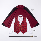 What's included: top, cape and cane