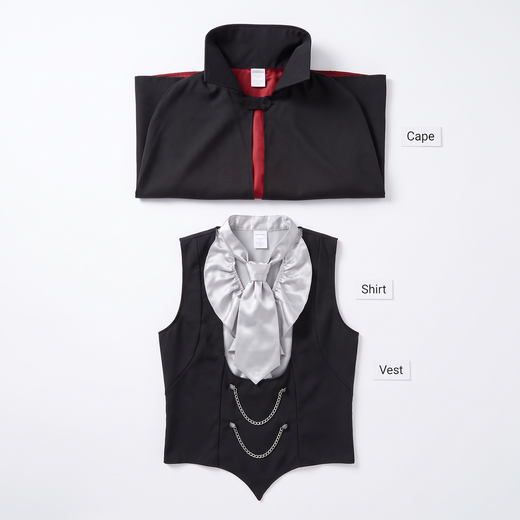 What's included: cape, vest and shirt