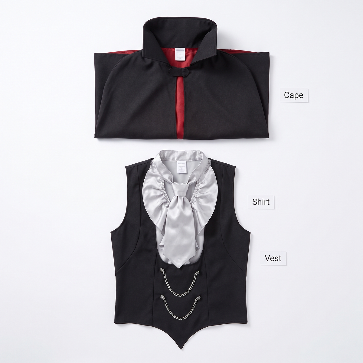 What's included: cape, vest and shirt