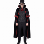 Victorian villain costume on white background