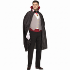 Complete vampire costume on white background