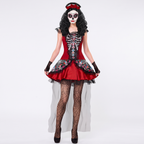 Day of the Dead costume on white background