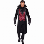 Bloody handsome vampire costume on white background