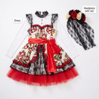 What's included: dress and veil headpiece
