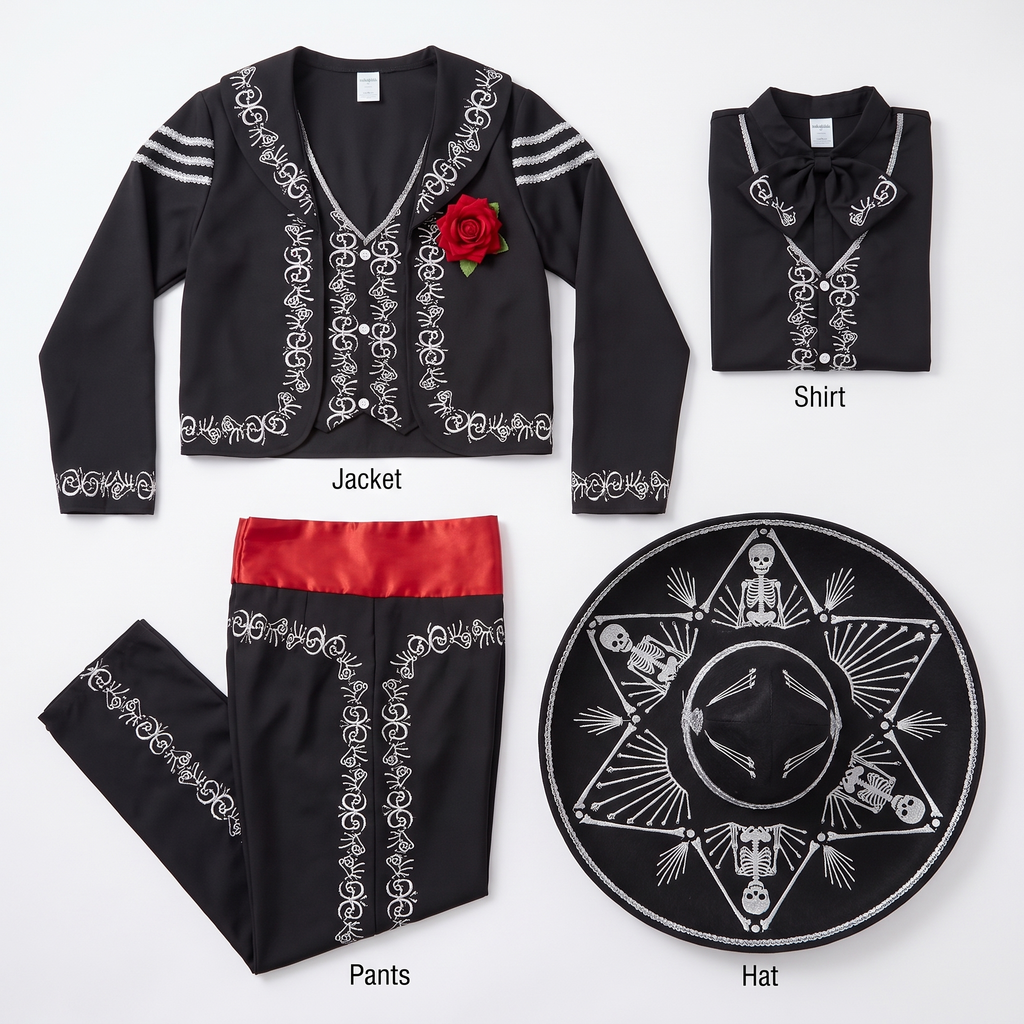 What's included: jacket, pants, shirt and hat