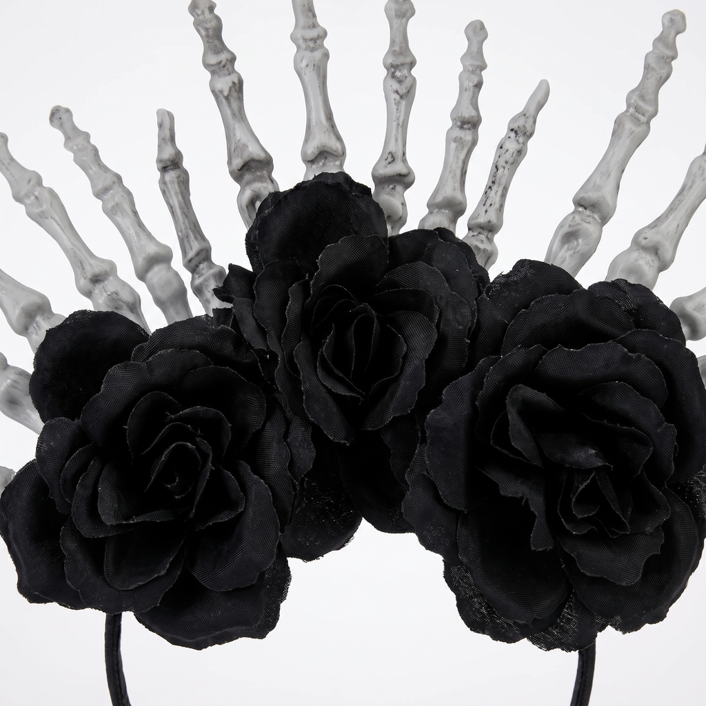 Detail of the bone fingers and roses
