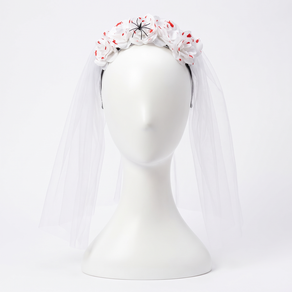 Bleeding blossom tiara on white background
