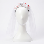 Bleeding blossom tiara on white background