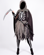 Grim reaper costume on white background