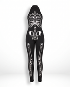 Skeleton jumpsuit on white background