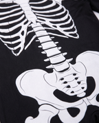 Detail of white skeleton print