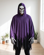 Person wearing skeleton reaper costume