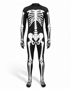 Skeleton morphsuit on white background