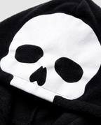 Detail of printed skull hood