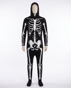 Skeleton jumpsuit on white background