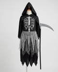 Girls grim reaper dress costume on child mannequin