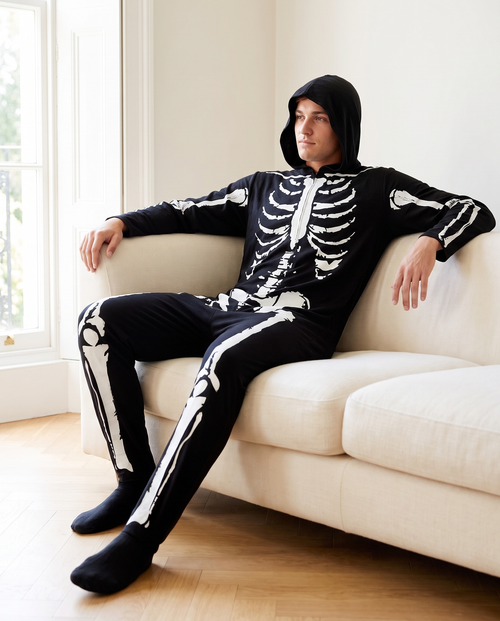 Person wearing value skeleton jumpsuit