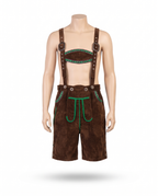 Brown deluxe lederhosen on white background