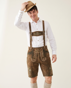 Man wearing Sven leather lederhosen
