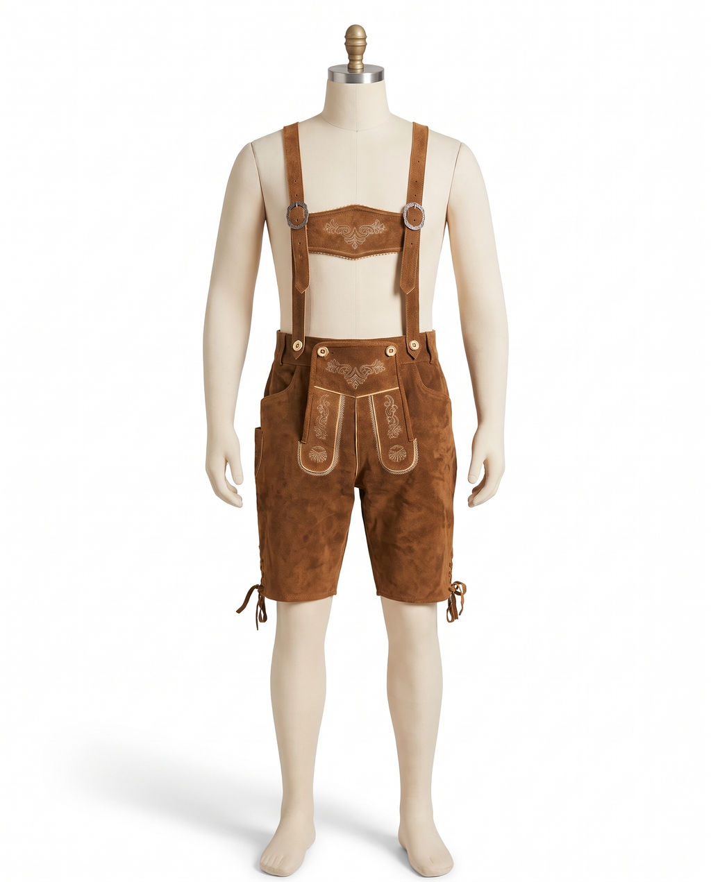 Sven leather lederhosen on white background