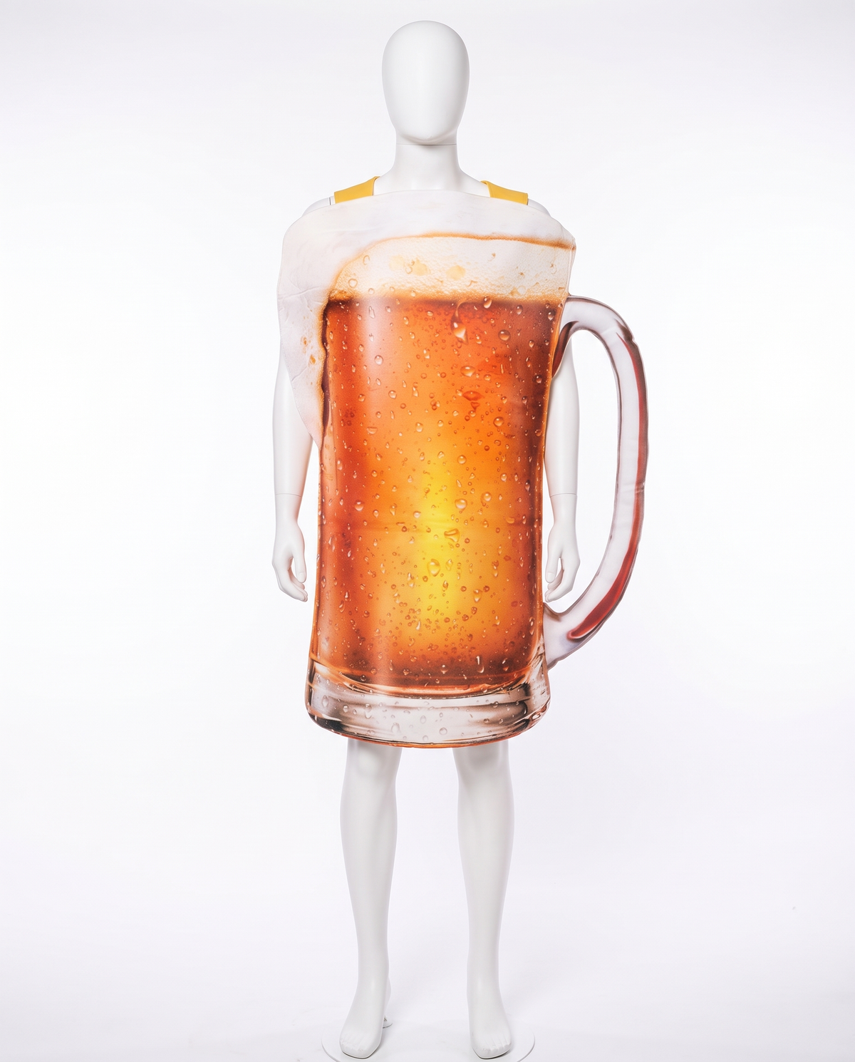 Pint of beer tabard costume on white background