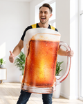Person wearing pint of beer costume