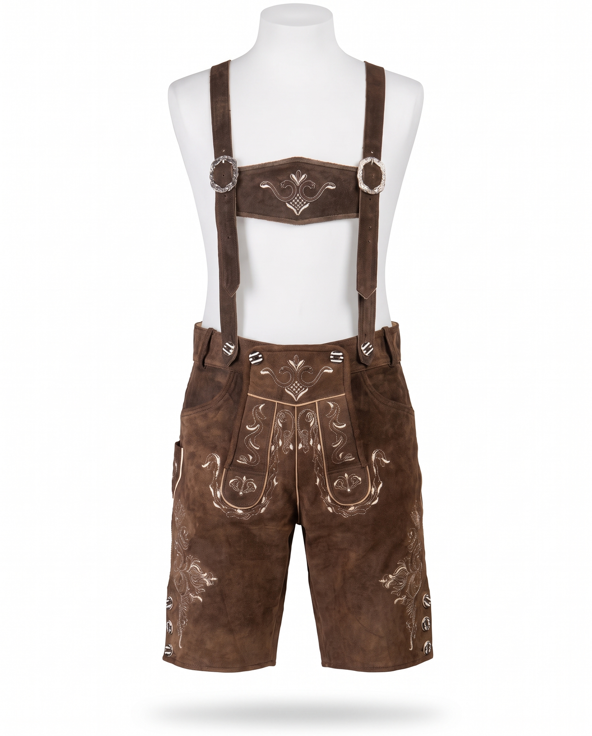 Hans leather lederhosen on white background