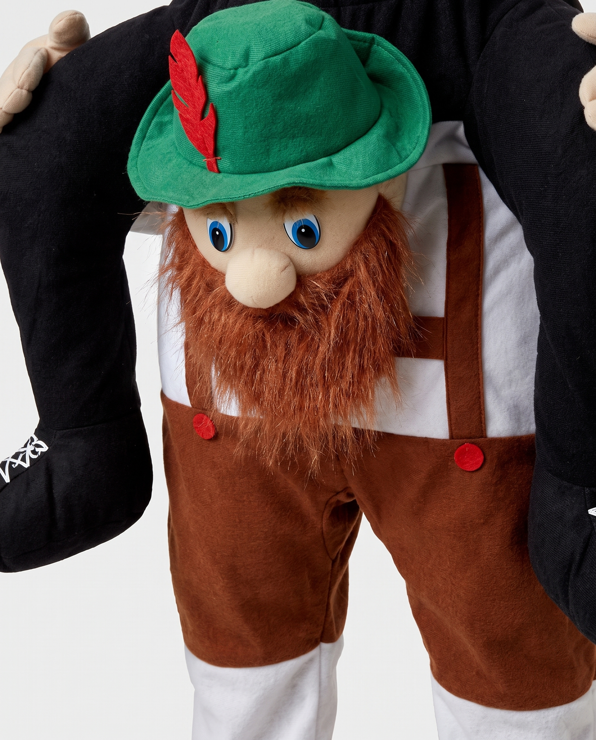 Detail of fake legs and Bavarian character