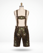 Fritz leather lederhosen on white background