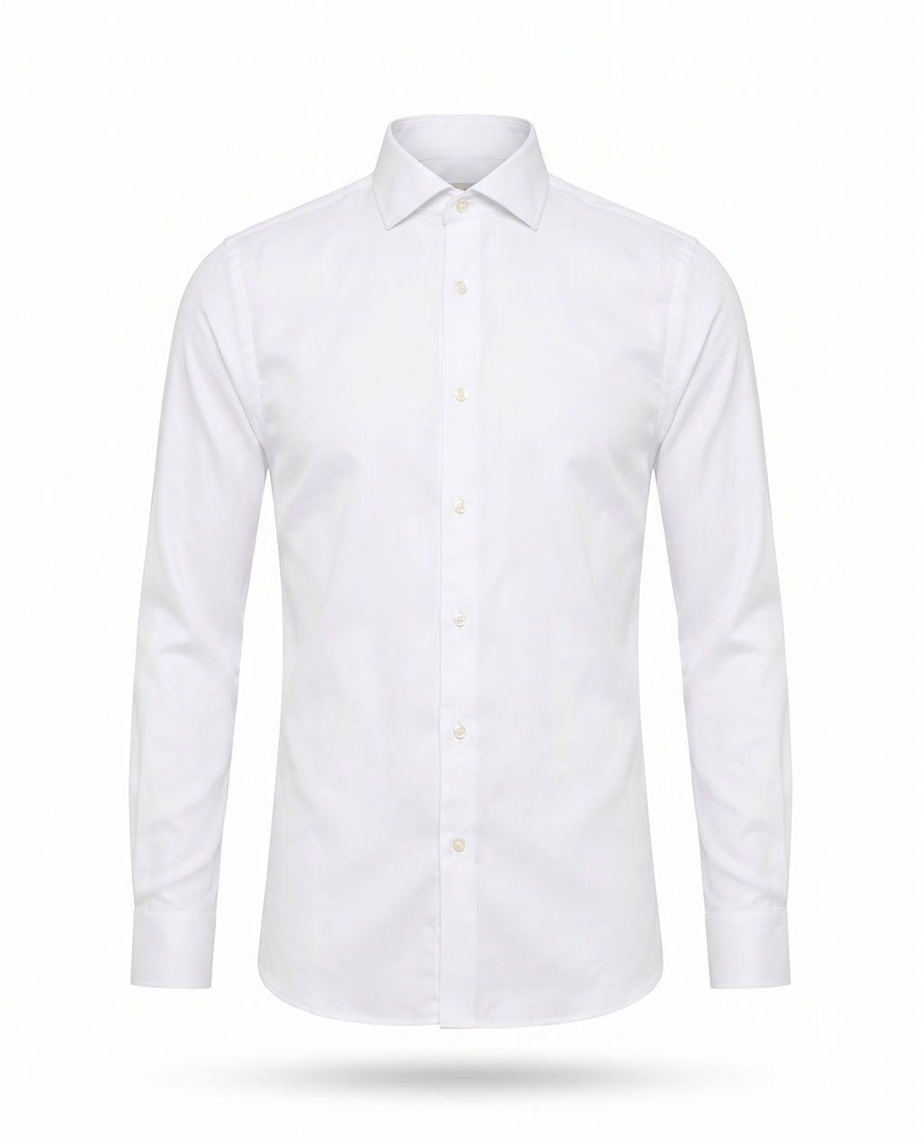 White dress shirt on white background