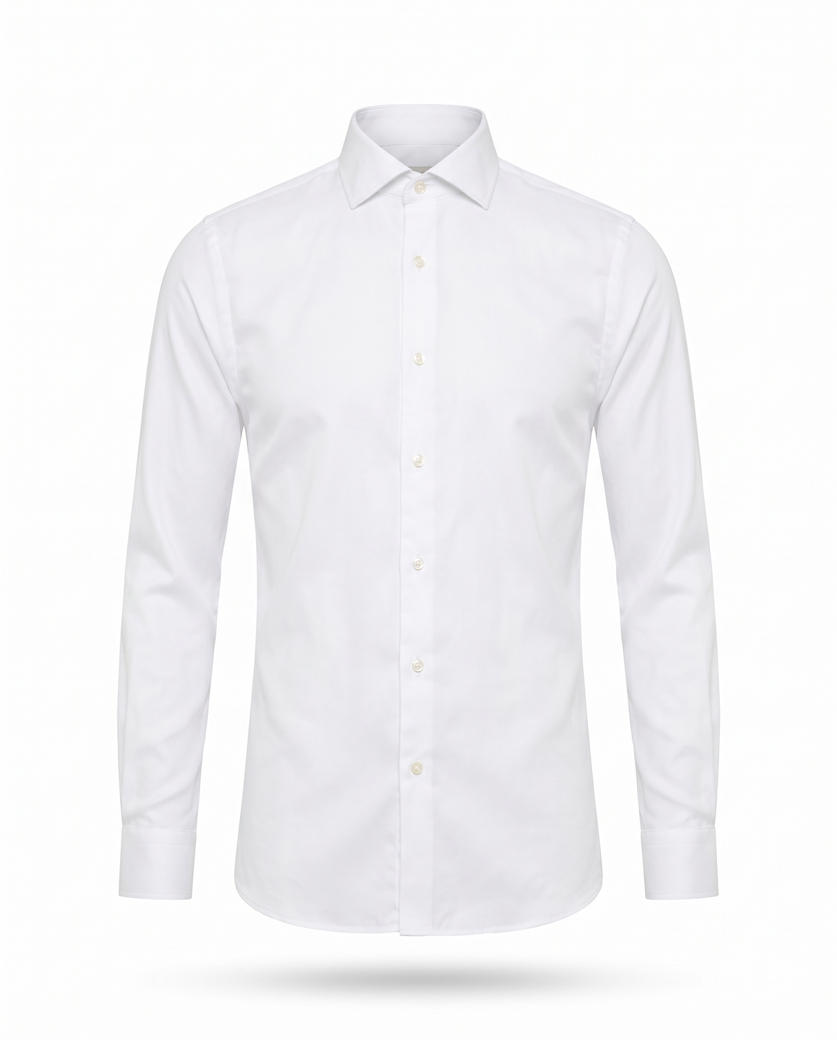 White dress shirt on white background