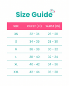 Size guide XS to XXL