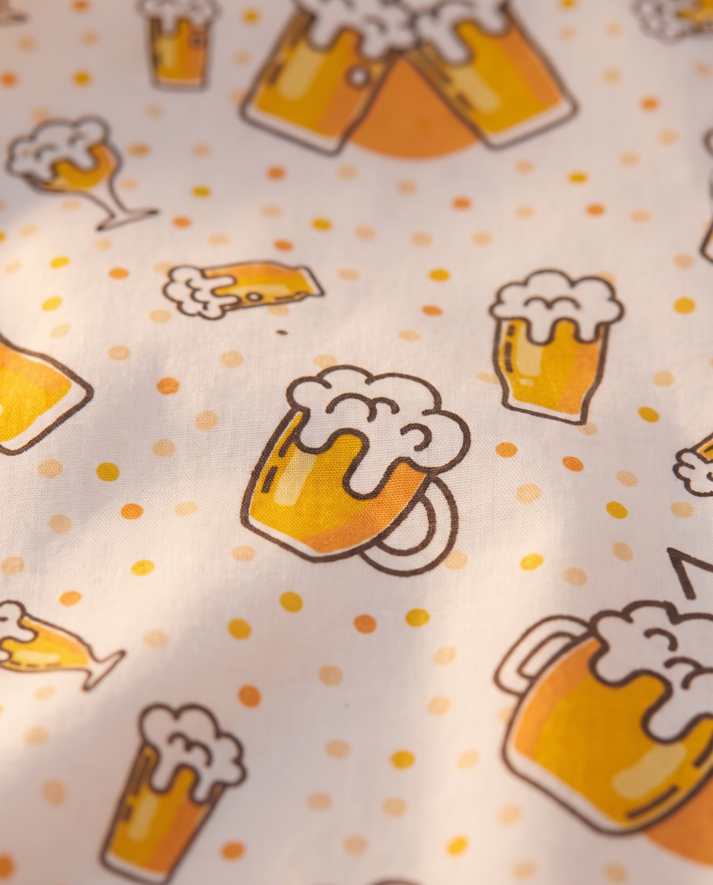Detail of golden beer print